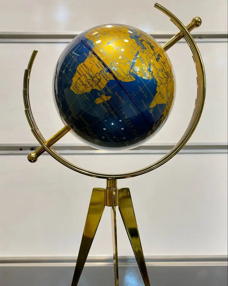 Globe Doré Élégant - Décoration Haut de Gamme pour Bureau & Intérieur