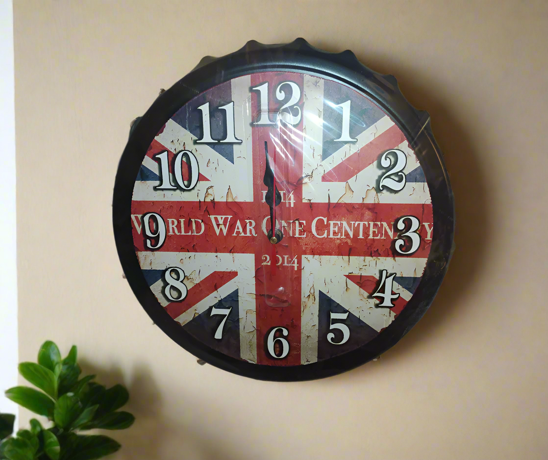 Horloge Murale Vintage - Édition Centenaire Première Guerre Mondiale