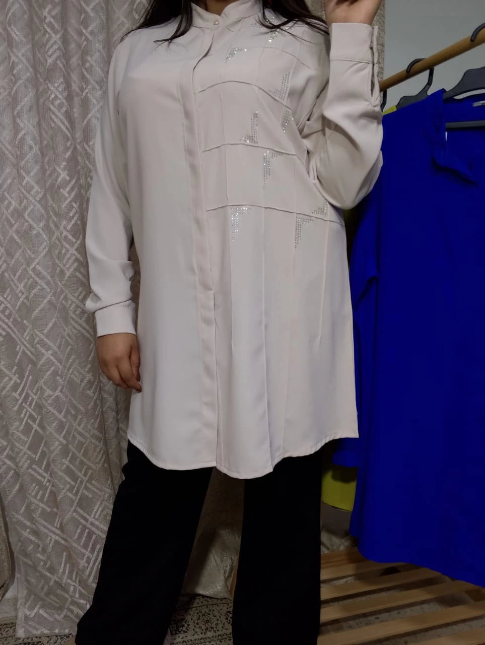 Chemise Longue Femme Élégante – Coupe Large & Confort Absolu