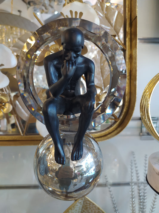 Statue Penseur en Résine - Décoration Élégante pour Bureau & Intérieur