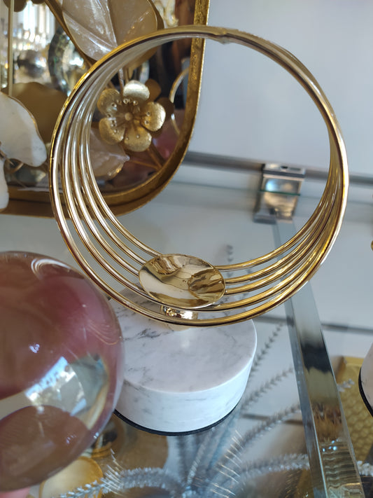 Boule de Cristal Dorée – Décoration Luxe pour Salon & Bureau