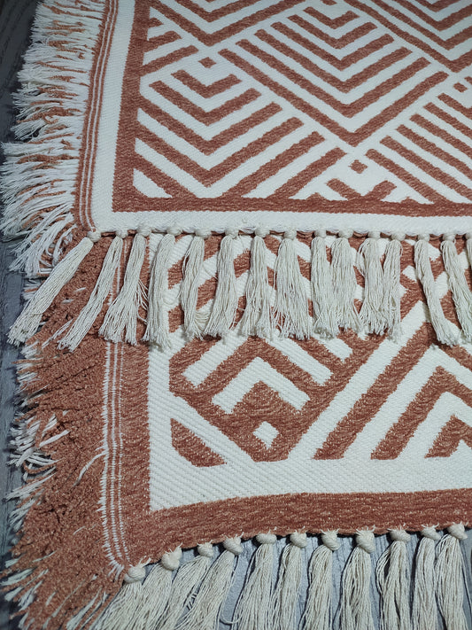 Tapis margoum Tissé "Douceur Rosée" – Par Chikh Essouk