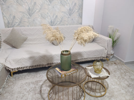 Jeté Brun fumé "Chikh Élégance"