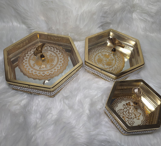 Bonbonnière 3 Pièces Dorée – Élégance et Raffinement pour Vos Événements