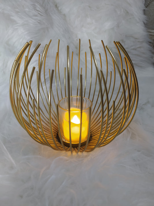 Bougeoir en Métal Élégant – Décoration de Table & Mariage