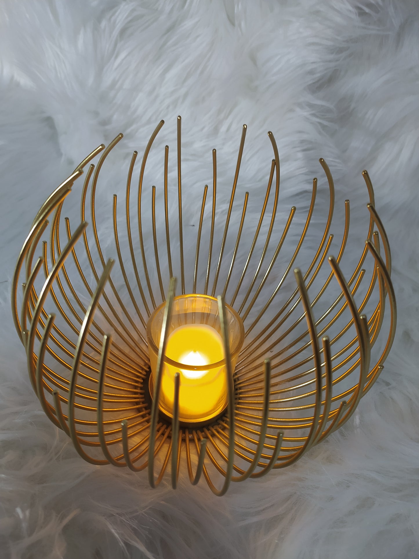 Bougeoir en Métal Élégant – Décoration de Table & Mariage