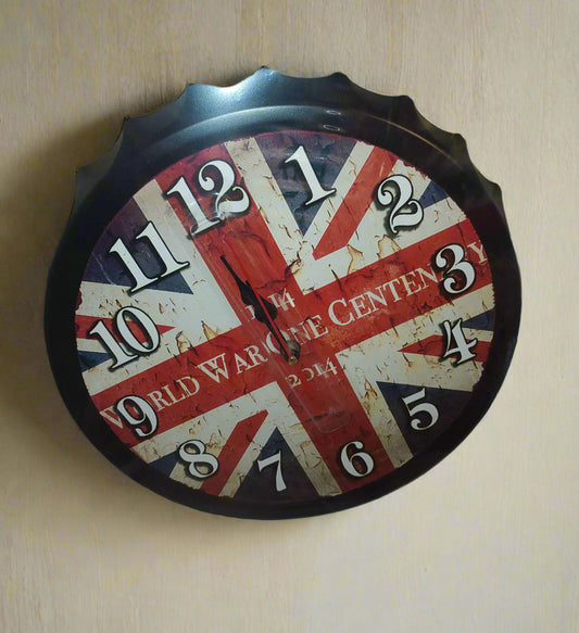 Horloge Murale Vintage - Édition Centenaire Première Guerre Mondiale
