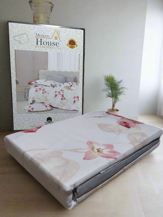 Parure de Lit 2 Places d'Été – 4 Pièces Élégance Florale