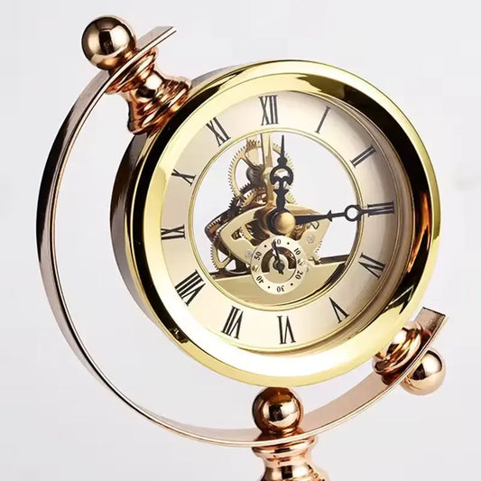 Horloge de Bureau Moderne en Métal – 30cm, Quartz Silencieux – Élégante Décoration pour Salon & Bureau