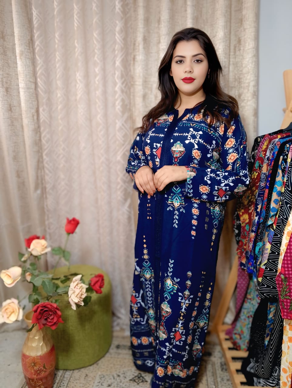 Jebba Tunisienne Luxe en Fibranne – Élégance Intemporelle & Confort Exceptionnel