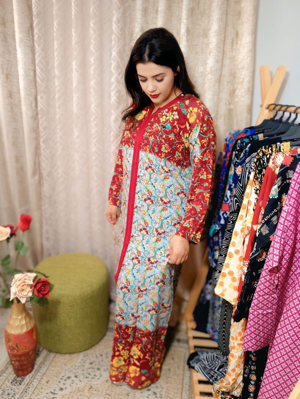 Jebba Tunisienne Luxe en Fibranne – Élégance Intemporelle & Confort Exceptionnel