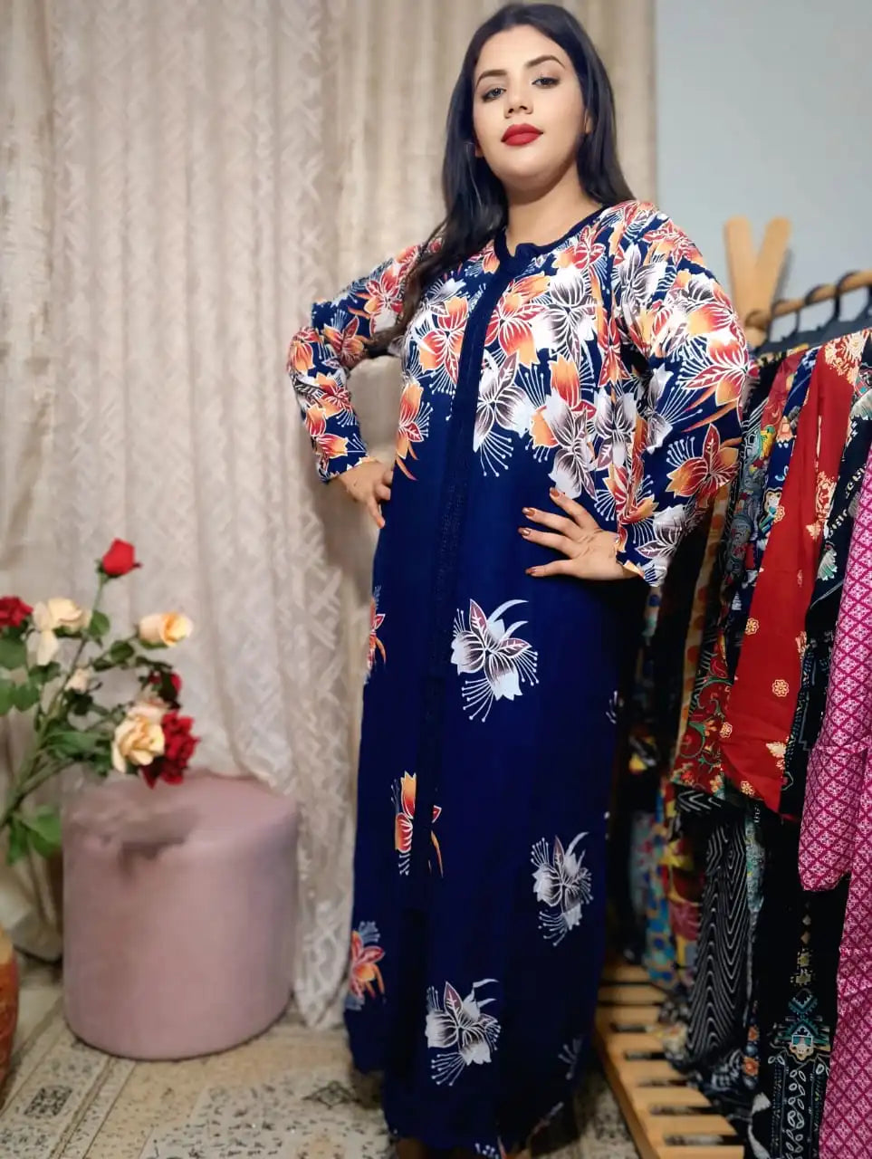 Jebba Tunisienne Luxe en Fibranne – Élégance Intemporelle & Confort Exceptionnel