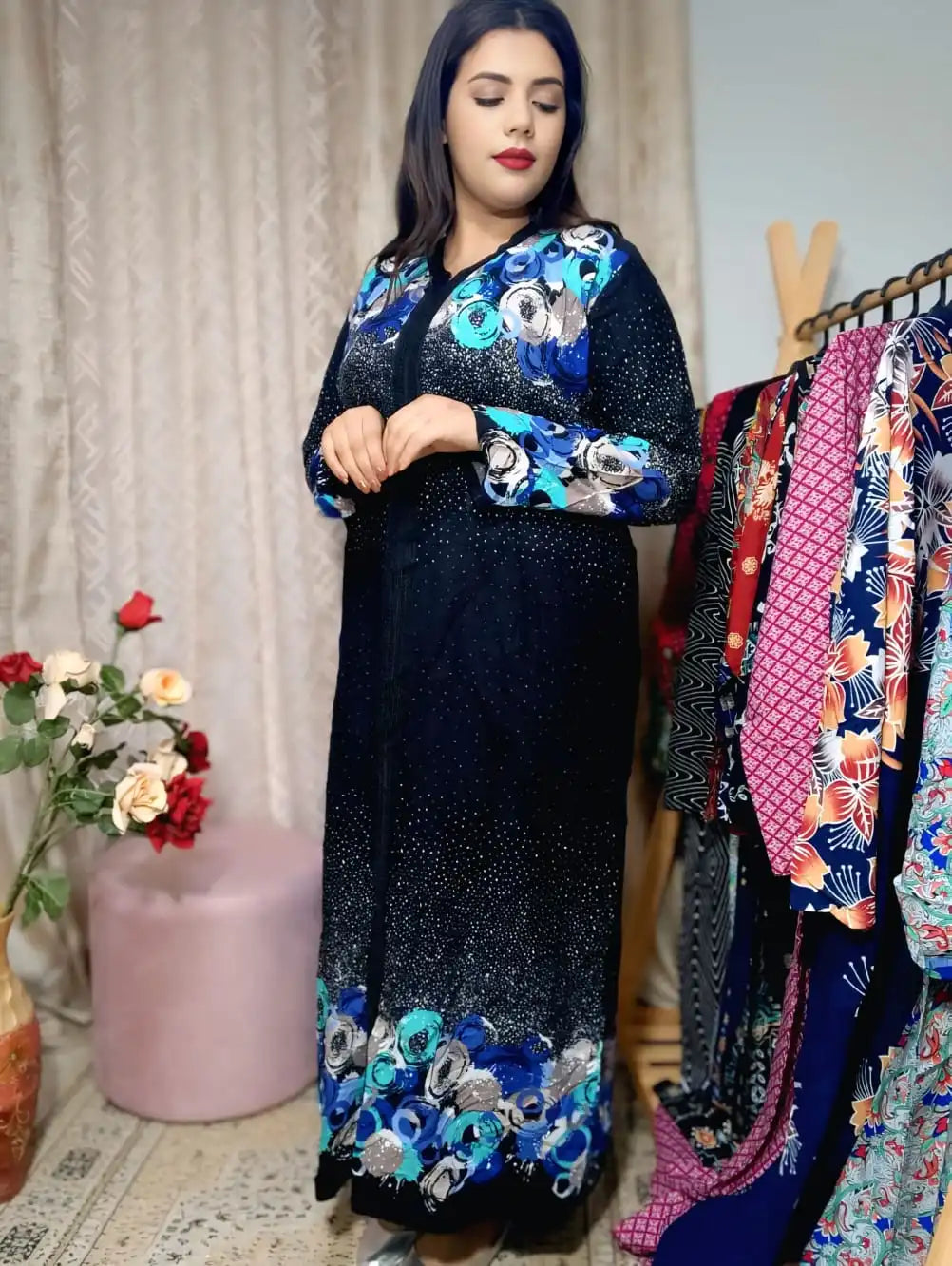 Jebba Tunisienne Luxe en Fibranne – Élégance Intemporelle & Confort Exceptionnel