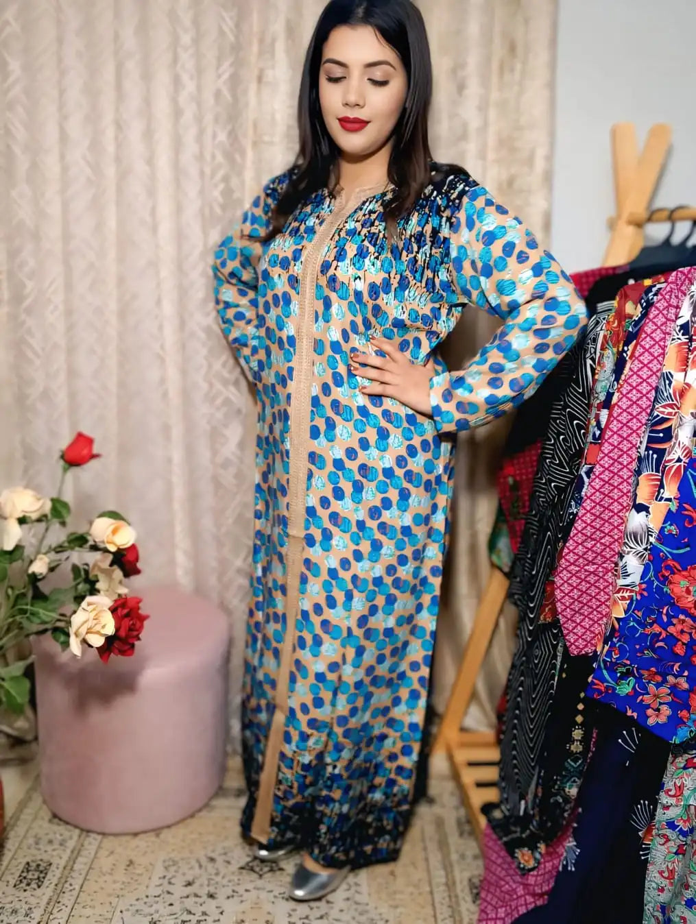 Jebba Tunisienne Luxe en Fibranne – Élégance Intemporelle & Confort Exceptionnel