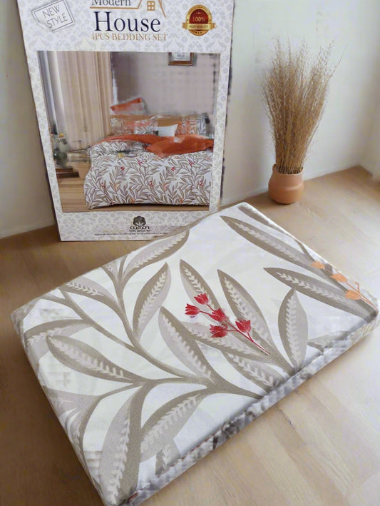 Parure de Lit 2 Places d'Été – 4 Pièces Élégance Florale