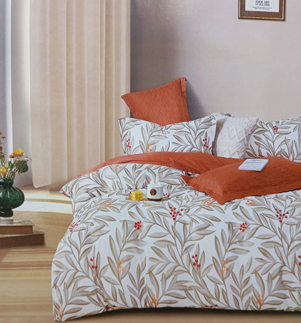 Parure de Lit 2 Places d'Été – 4 Pièces Élégance Florale