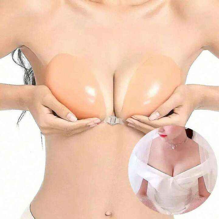 Soutien-gorge Rehausseur en Silicone Invisible Adhésif Réutilisable Sans Dos Sans Bretelles pour Femmes