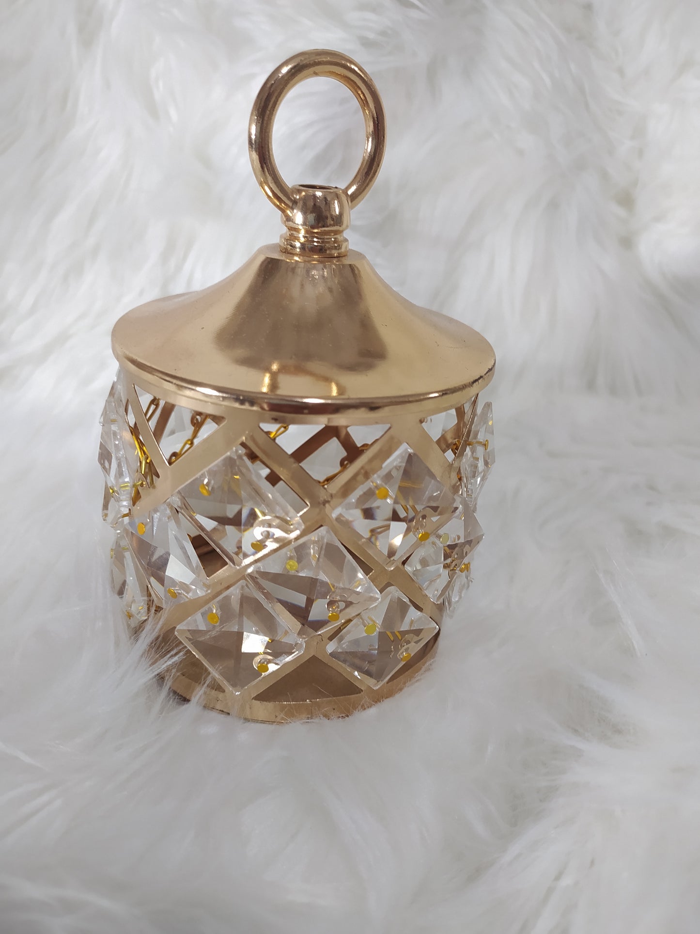 Bonbonnière Royale Dorée Inoxydable avec Décoration en Verre – Élégance Majestueuse pour Vos Événements