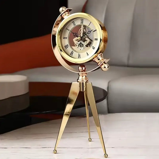 Horloge de Bureau Moderne en Métal – 30cm, Quartz Silencieux – Élégante Décoration pour Salon & Bureau
