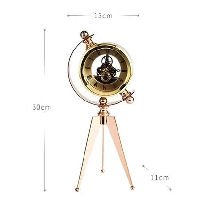 Horloge de Bureau Moderne en Métal – 30cm, Quartz Silencieux – Élégante Décoration pour Salon & Bureau