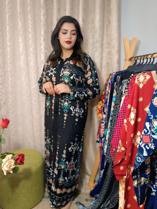 Jebba Tunisienne Luxe en Fibranne – Élégance Intemporelle & Confort Exceptionnel