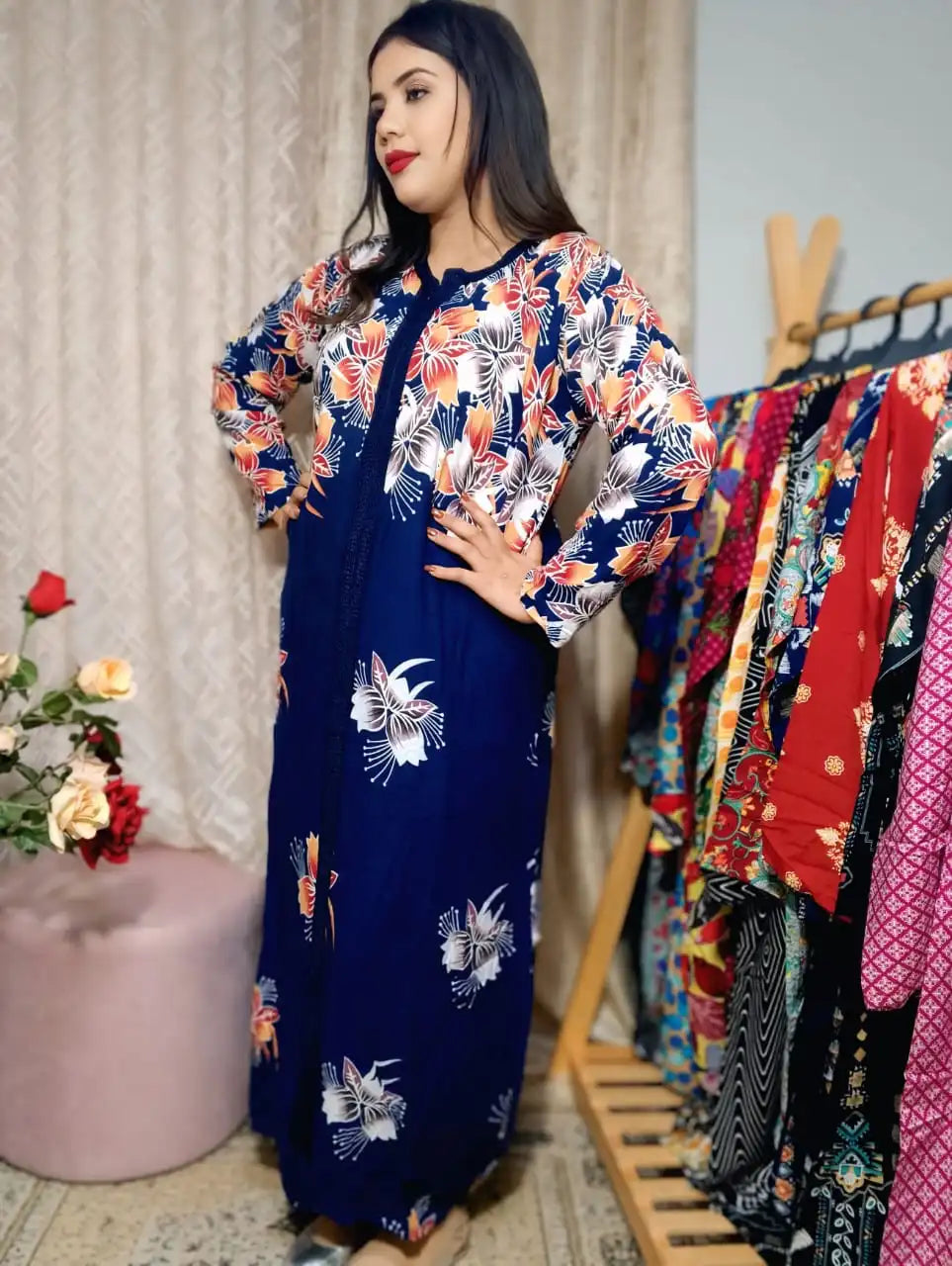 Jebba Tunisienne Luxe en Fibranne – Élégance Intemporelle & Confort Exceptionnel