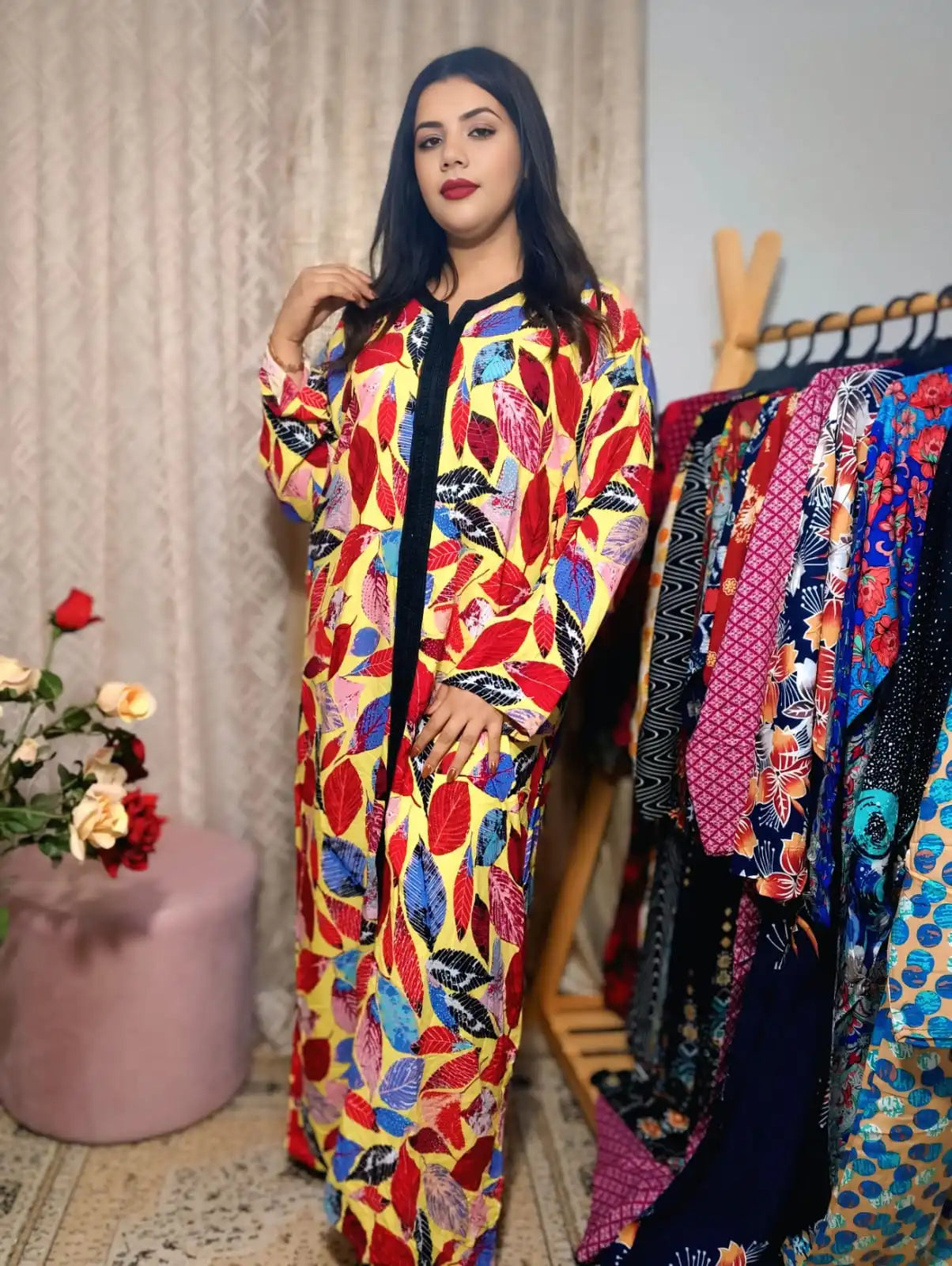 Jebba Tunisienne Luxe en Fibranne – Élégance Intemporelle & Confort Exceptionnel
