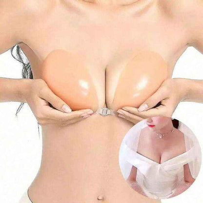 Soutien-gorge Rehausseur en Silicone Invisible Adhésif Réutilisable Sans Dos Sans Bretelles pour Femmes